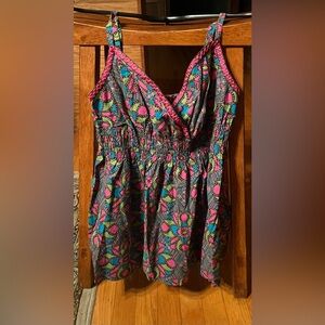 Tommy Hilfiger Pink and Green Patterned Camisole
